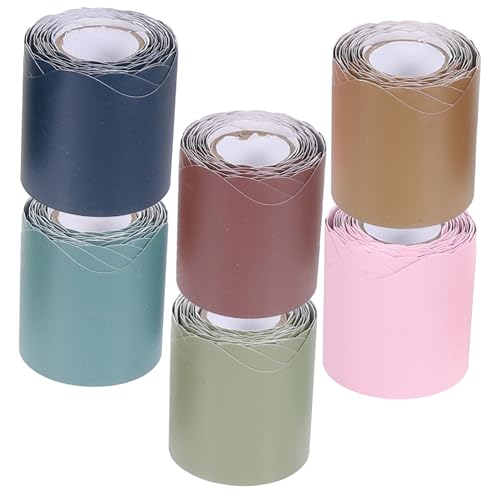SECFOU 6 Rollen Pinnwand-bordüren Wellenmuster Bunte Tafel-rahmen für Klassenzimmer Büro Dekoration Lang Vielseitige Bulletin Board Borders für DIY Wandgestaltung SECFOU 6 Rollen Pinnwand-bordüren Wellenmuster Bunte Tafel-rahmen für Klassenzimmer Büro Dekoration Lang Vielseitige Bulletin Board Borders für DIY Wandgestaltung von SECFOU