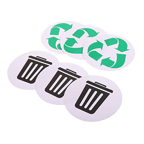 SECFOU Müllklassifizierungsaufkleber Recycling-aufkleber Für Mülltonnen Und Haltbar Passend Für Glas Und Fliesen Einfach Zu Anwenden von SECFOU