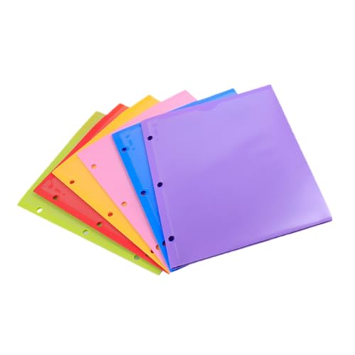 SECFOU 6 Stück PP Aktenordner Doppel tasche mit Transparentem Einsteckfach Bunte Dokumentenmappe für Büro und Zuhause Praktische Sammelmappe für Einfache Ablage und Transport SECFOU 6 Stück PP Aktenordner Doppel tasche mit Transparentem Einsteckfach Bunte Dokumentenmappe für Büro und Zuhause Praktische Sammelmappe für Einfache Ablage und Transport von SECFOU