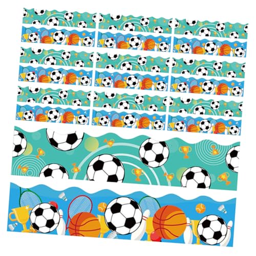 SECFOU 60 Blatt Sportliche Pinnwand Ränder Aufkleber für Fußball und Basketball Dekoration für Klassenzimmer Vielseitige Wandverkleidung für Lernumgebungen SECFOU 60 Blatt Sportliche Pinnwand Ränder Aufkleber für Fußball und Basketball Dekoration für Klassenzimmer Vielseitige Wandverkleidung für Lernumgebungen von SECFOU