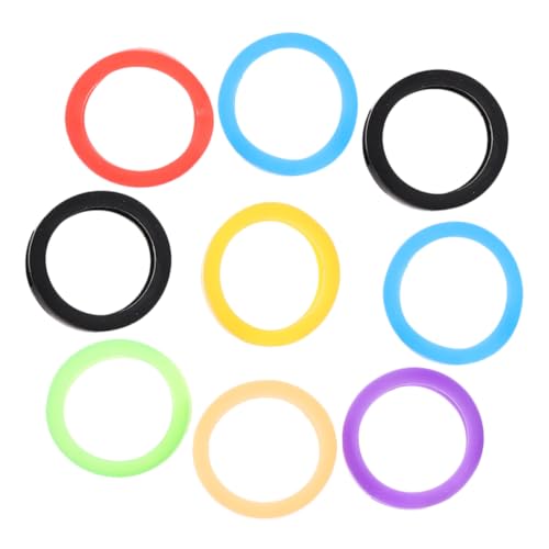 SECFOU 9Stücke Teiliges Silikon Schlüsselkappen Flexible Schlüsselmarkierer Bunten Farben Schlüsselabdeckungen für Haus und Autoschlüssel Langlebig und Benutzerfreundlich von SECFOU