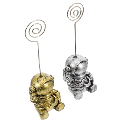 SECFOU Dekorativer Memo Clip Teilig Vintage Astronaut Tischkartenhalter Resin Notizhalter für Hochzeit Geburtstag Shower Party Büro SECFOU Dekorativer Memo Clip Teilig Vintage Astronaut Tischkartenhalter Resin Notizhalter für Hochzeit Geburtstag Shower Party Büro von SECFOU