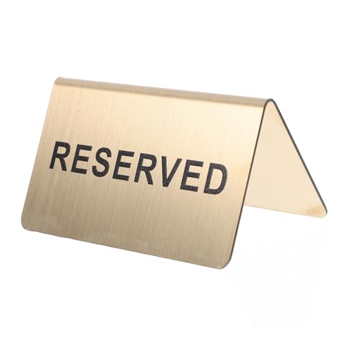 SECFOU Förmiges Reserviert Tischschild Stabiles Metallschild für Restaurant Hochzeit Meeting Langlebiges Kippsicheres Reservierungsschild für Konferenzraum Bar Goldfarben SECFOU Förmiges Reserviert Tischschild Stabiles Metallschild für Restaurant Hochzeit Meeting Langlebiges Kippsicheres Reservierungsschild für Konferenzraum Bar Goldfarben von SECFOU