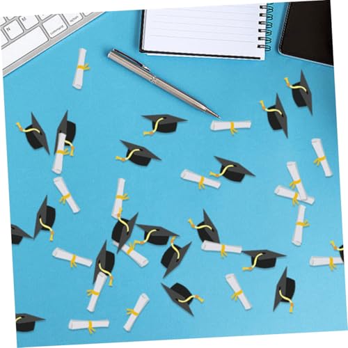 SECFOU Graduation Cap Konfetti Papier Doktorhut Dekoration für Abschlussfeier Abitur Party Tischaufsätze Schwarzes Abschlusskonfetti für Festliche Atmosphäre SECFOU Graduation Cap Konfetti Papier Doktorhut Dekoration für Abschlussfeier Abitur Party Tischaufsätze Schwarzes Abschlusskonfetti für Festliche Atmosphäre von SECFOU