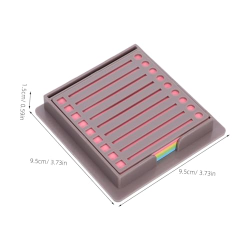 SECFOU Halter aus Abs mit Schablone Selbstklebender Notizspender Organizer box für Farben Haftnotizen Praktischer Memo Notizzettelhalter für Schreibtisch und Büro von SECFOU