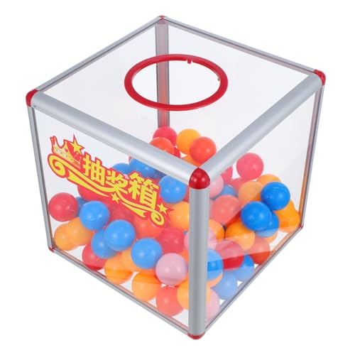 SECFOU Kleine Transparente Raffle Box mit Farbigen Gewinnbällen Stabile Vielseitige Losbox für Spenden Abstimmungen und Veranstaltungsauslosungen Bunter Kugeln SECFOU Kleine Transparente Raffle Box mit Farbigen Gewinnbällen Stabile Vielseitige Losbox für Spenden Abstimmungen und Veranstaltungsauslosungen Bunter Kugeln von SECFOU