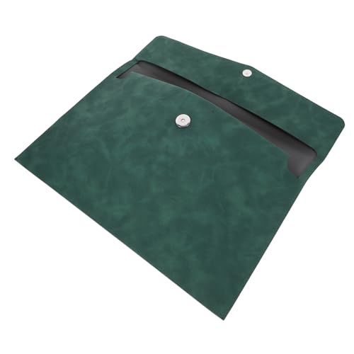 SECFOU Leder Dokumententasche, Klein, Kunstleder Etui, Kunstleder Akten Organizer, Knopf Aktentasche, Kunstleder Dokumententasche, Tragbare Dokumententasche, Kunstleder Etui Für Herren von SECFOU