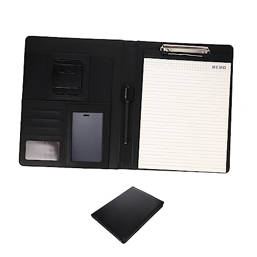 SECFOU PU Leder Konferenzmappe mit Reißverschluss Multifunktionale Dokumentenmappe mit Stifthalter und Flexiblen Fächern für Büro Schule und Business Schlank und Platzsparend SECFOU PU Leder Konferenzmappe mit Reißverschluss Multifunktionale Dokumentenmappe mit Stifthalter und Flexiblen Fächern für Büro Schule und Business Schlank und Platzsparend von SECFOU