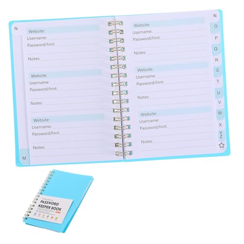 SECFOU Passwortbuch mit Alphabetischen Registerkarten Notizbuch für Passwörter Passwort Organizer für Senioren Passwort Logbuch für Zuhause und Büro Glattes Reißfestes Papier SECFOU Passwortbuch mit Alphabetischen Registerkarten Notizbuch für Passwörter Passwort Organizer für Senioren Passwort Logbuch für Zuhause und Büro Glattes Reißfestes Papier von SECFOU