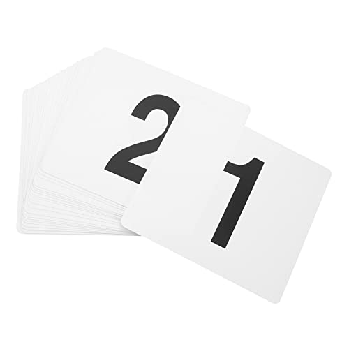 SECFOU Plastik Tischnummern Doppelseitig Beschriftbar Wiederverwendbare Tischkarten für Restaurant Hochzeit Party Robuste Sitzplatznummern Lesbare Weiße Zahlen Schwarzem Hintergrund SECFOU Plastik Tischnummern Doppelseitig Beschriftbar Wiederverwendbare Tischkarten für Restaurant Hochzeit Party Robuste Sitzplatznummern Lesbare Weiße Zahlen Schwarzem Hintergrund von SECFOU