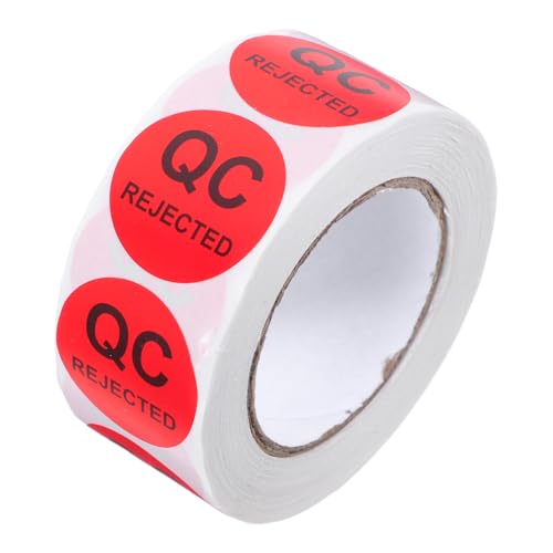 SECFOU Rund Qc Aufkleber Selbstklebend für Qualitätskontrolle Beschriftete Klebeetiketten mit Schwarzem Text Hohe Sichtbarkeit für Lager Produktion und Inventarprüfung SECFOU Rund Qc Aufkleber Selbstklebend für Qualitätskontrolle Beschriftete Klebeetiketten mit Schwarzem Text Hohe Sichtbarkeit für Lager Produktion und Inventarprüfung von SECFOU
