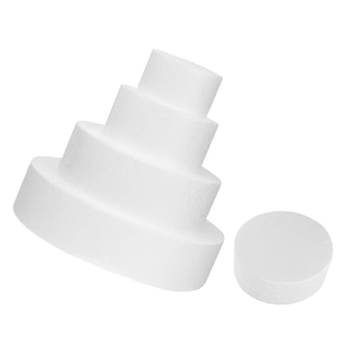 SECFOU Runde Kuchen Dummy Styropor Kuchenmodelle Für DIY Tortendekoration Cake Photography Und Party Dekoration Durchmesser 50mm 100mm 150mm 200mm 250mm von SECFOU