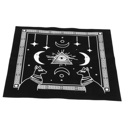 SECFOU Tarot Tischdecke Wicca Altarstoff Mystisches Dekor Weiches Verschleißfestes Material mit Rutschfester Rückseite Komfortabler Griff für Tarotkarten Lesen und Spirituelle Rituale von SECFOU