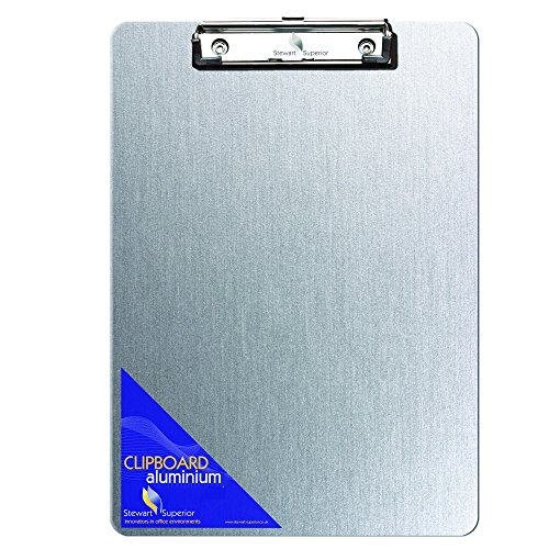 Seco Klemmbrett, A4, stabiles Aluminium, rostfrei, 12 Stück von SECO