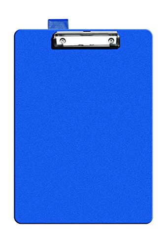 Seco A4+ PVC-beschichtetes Klemmbrett mit robustem Clip - Blau von SECO