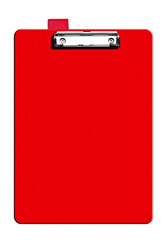 Seco A4+ PVC-beschichtetes Klemmbrett mit robustem Clip - Rot von SECO