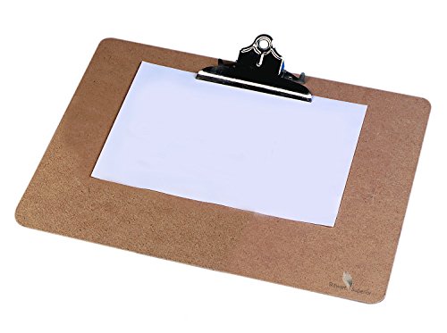 Superior A3 Masonit-Klemmbrett mit robustem Clip, W1104-A3-SS von SECO