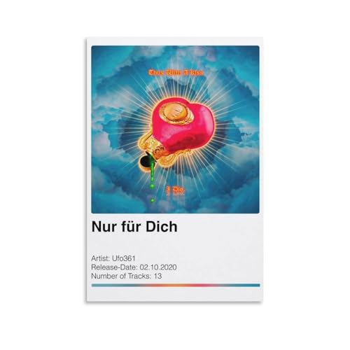 SECOLI Leinwand-Poster für Ufo361 Nur Fuer Dich Cooles Album-Cover, dekoratives Gemälde, Wandkunstdruck, modernes Dekor, ungerahmt, 20 x 30 cm von SECOLI