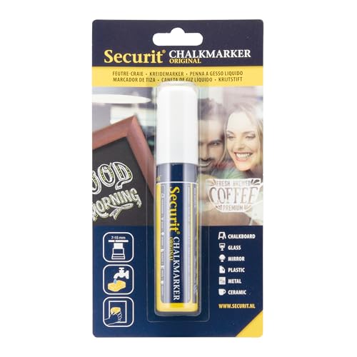 Securit Kreidetafel-Marker, 15 mm Strichbreite, Weiß Auf Wasserbasis Securit Kreidetafel-Marker, 15 mm Strichbreite, Weiß Auf Wasserbasis von SECURIT