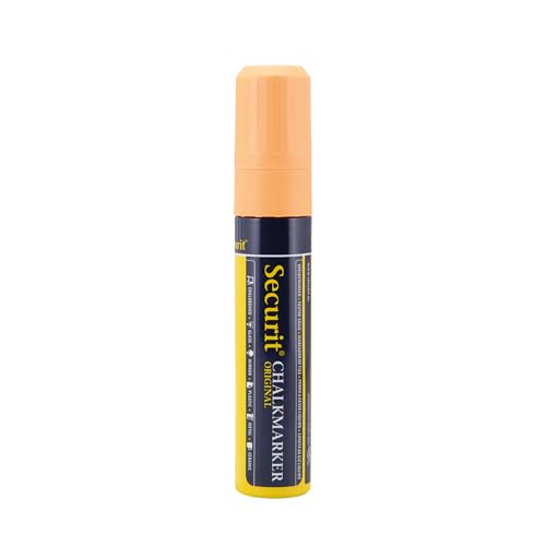 Securit 7 mm – 15 mm Strichbreite Bold Rechteckige Spitze groß Liquid Chalk Marker – Orange von SECURIT