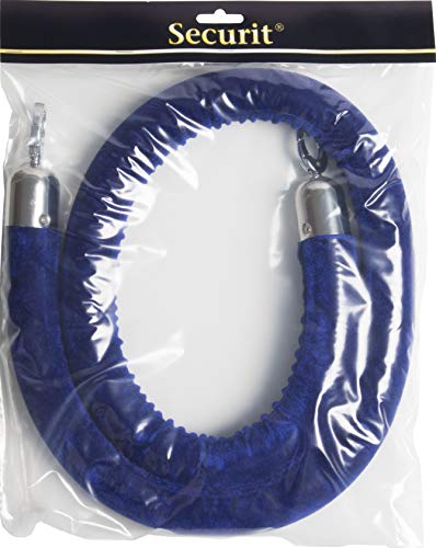 Securit Classic glatte Kordel für Absperrpfosten - BLAU mit verchromten Endstücken Securit Classic glatte Kordel für Absperrpfosten - BLAU mit verchromten Endstücken von SECURIT