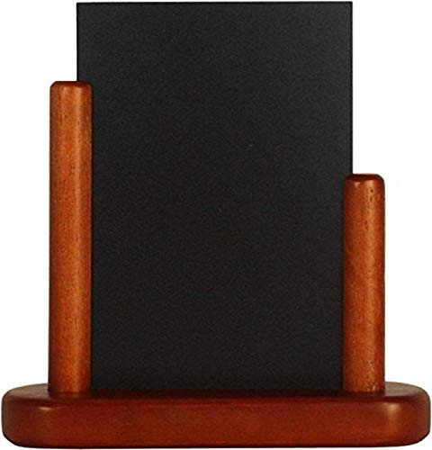 SECURIT - Tischtafel - Doppelseitige Menükartentafel - Buchenholzausführung, lackiert - Für Cafés, Bars, Restaurants - 11 x 15 cm - Mahagoni von SECURIT