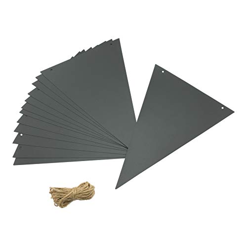 Securit FB-FLAG schwarze Tafel - Wimpelkette mit 12 Fahnen, 4 m Schnur und einem Kreidestift, individuell beschreibbar, zur Dekoration für Geburtstag und Party Securit FB-FLAG schwarze Tafel - Wimpelkette mit 12 Fahnen, 4 m Schnur und einem Kreidestift, individuell beschreibbar, zur Dekoration für Geburtstag und Party von SECURIT