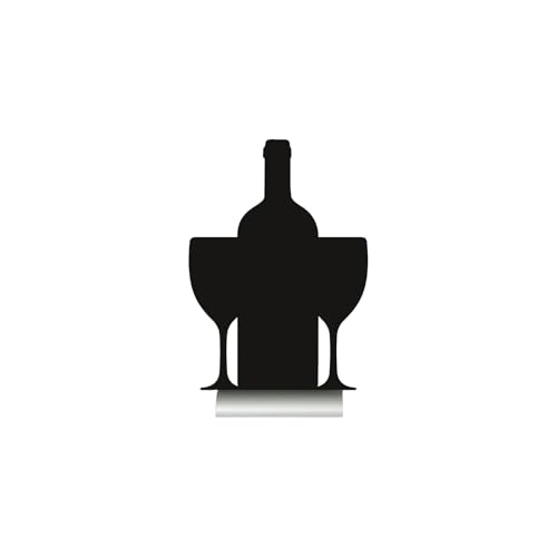 Securit Silhouette Wein Tisch Kreidetafel - Schwarz von SECURIT
