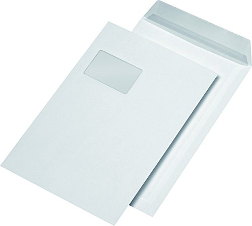 SECURITEX 385510 Versandtasche, C4, weiß mit Fenster, 130 g/qm von SECURITEX