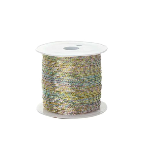 0,4,0 mm, 50 m, Nylon, Gold-Silber-Faden, Schmuckschnur, Draht für DIY-Armbänder, Perlenherstellung, Handarbeitsmaterial, Bastelzubehör, Zubehör, Mix, 0,4,0 mm x 50 m von SEDRGH