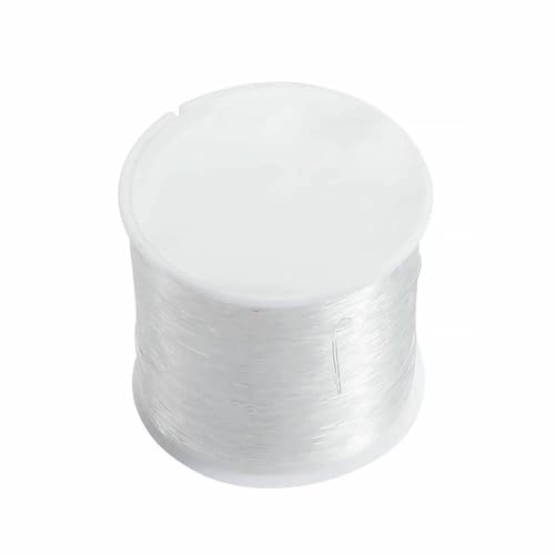0,4–1,0 mm elastische Kordel, Perlenfaden, Stretch-Faser, Bastelschnur für die Schmuckherstellung, DIY-Rocailles-Perlen, Pony-Perlen, Armbänder, 0,7 mm, 60 m, transparent von SEDRGH