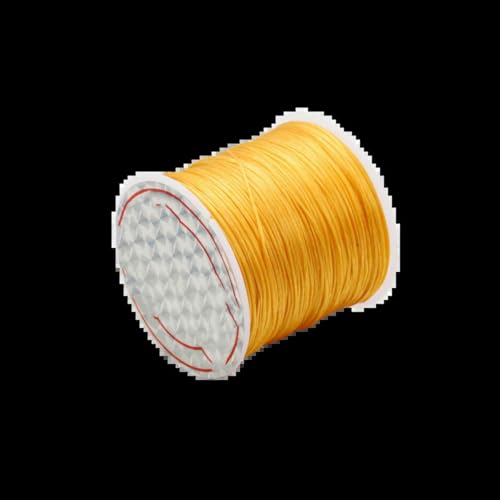 0,4–1,0 mm elastische Kordel, Perlenfaden, Stretch-Faser, Bastelschnur für die Schmuckherstellung, DIY-Rocailles-Perlen, Pony-Perlen, Armbänder, 1 mm, 10 m, Gelb von SEDRGH