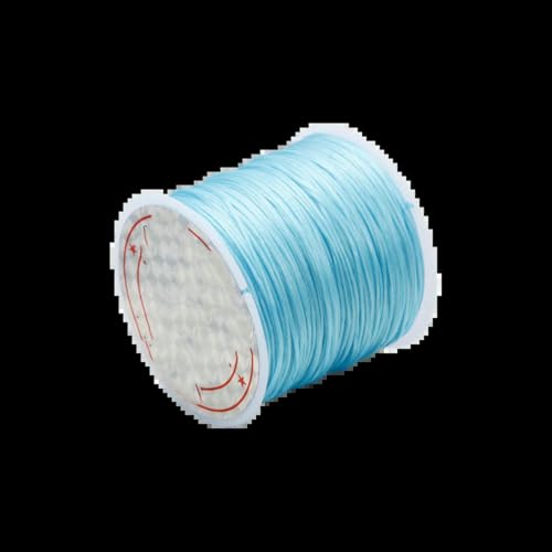 0,4–1,0 mm elastische Kordel, Perlenfaden, Stretch-Faser, Bastelschnur für die Schmuckherstellung, DIY-Rocailles-Perlen, Pony-Perlen, Armbänder, 1 mm, 10 m, Himmelblau von SEDRGH