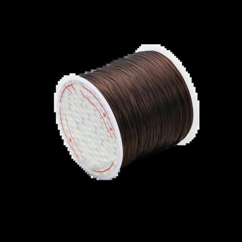0,4–1,0 mm elastische Kordel, Perlenfaden, Stretch-Faser, Bastelschnur für die Schmuckherstellung, DIY-Rocailles-Perlen, Pony-Perlen, Armbänder, 1 mm, 10 m, Kaffeebraun von SEDRGH