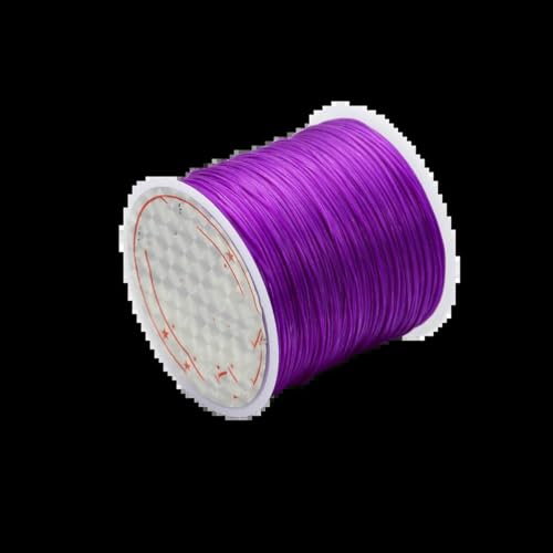 0,4–1,0 mm elastische Kordel, Perlenfaden, Stretch-Faser, Bastelschnur für die Schmuckherstellung, DIY-Rocailles-Perlen, Pony-Perlen, Armbänder, 1 mm, 10 m, Lila von SEDRGH