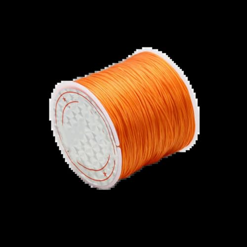 0,4–1,0 mm elastische Kordel, Perlenfaden, Stretch-Faser, Bastelschnur für die Schmuckherstellung, DIY-Rocailles-Perlen, Pony-Perlen, Armbänder, 1 mm, 10 m, Orange von SEDRGH