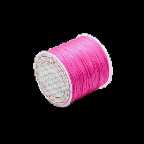 0,4–1,0 mm elastische Kordel, Perlenfaden, Stretch-Faser, Bastelschnur für die Schmuckherstellung, DIY-Rocailles-Perlen, Pony-Perlen, Armbänder, 1 mm, 10 m, Rosa von SEDRGH