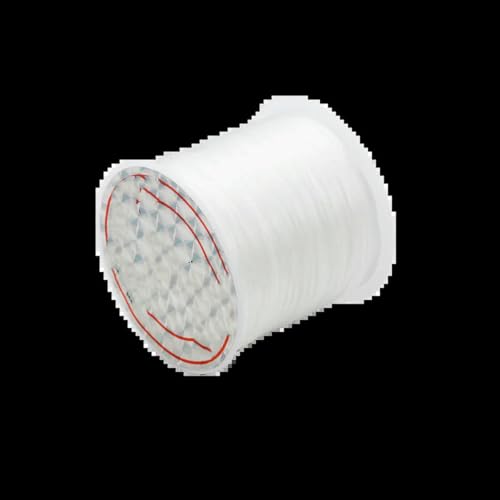 0,4–1,0 mm elastische Kordel, Perlenfaden, Stretch-Faser, Bastelschnur für die Schmuckherstellung, DIY-Rocailles-Perlen, Pony-Perlen, Armbänder, 1 mm, 10 m, Weiß von SEDRGH