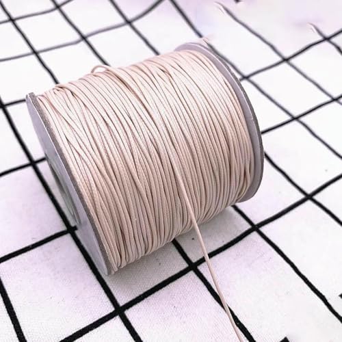 0,5 0,8 1,0 1,5 2,0 mm gewachste Kordel, gewachster Faden, Kordel, Schnur, Riemen, Halskette, Seil, Perlen zur Schmuckherstellung, DIY-Armbandzubehör, 09–1,5 mm (10 Meter) von SEDRGH