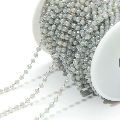 1 Meter 3,0 mm Perlenketten Bunte Glaskristallperlenketten Edelstahlhalsketten DIY Schmuckherstellung Handarbeitszubehör-CO10 1 Meter 3,0 mm Perlenketten Bunte Glaskristallperlenketten Edelstahlhalsketten DIY Schmuckherstellung Handarbeitszubehör-CO10 von SEDRGH