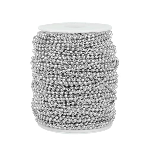1 Meter Edelstahlperlen 1,5 mm/2 mm/2,5 mm/3,0 mm Kugelketten für Schlüsselanhänger, Schmuckherstellung, DIY-Halsketten, Armband-Beschläge - Stahlfarbe - Perlen 1,6 mm 1 Meter Edelstahlperlen 1,5 mm/2 mm/2,5 mm/3,0 mm Kugelketten für Schlüsselanhänger, Schmuckherstellung, DIY-Halsketten, Armband-Beschläge - Stahlfarbe - Perlen 1,6 mm von SEDRGH