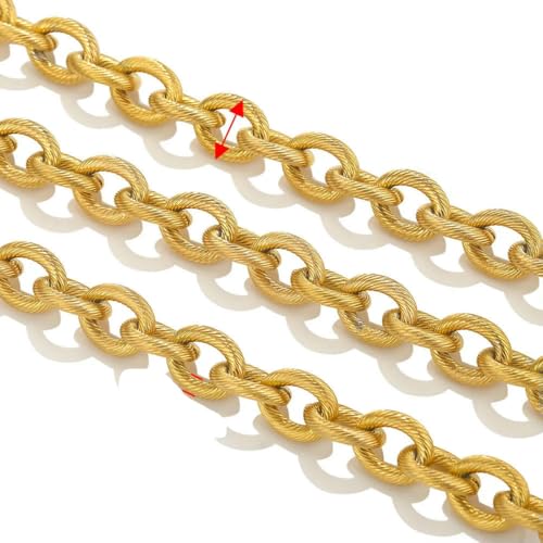 1 Meter PVD vergoldeter Edelstahl dicke große schwere Ketten zur Schmuckherstellung Halskette Armband DIY Schmuckkette Finden-JC299-G 1 Meter PVD vergoldeter Edelstahl dicke große schwere Ketten zur Schmuckherstellung Halskette Armband DIY Schmuckkette Finden-JC299-G von SEDRGH