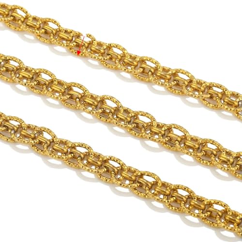 1 Meter PVD vergoldeter Edelstahl dicke große schwere Ketten zur Schmuckherstellung Halskette Armband DIY Schmuckkette Finding-Z1918G2 von SEDRGH