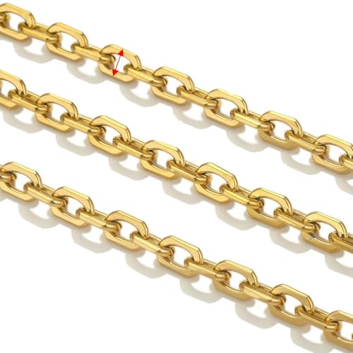 1 Meter PVD vergoldeter Edelstahl dicke große schwere Ketten zur Schmuckherstellung Halskette Armband DIY Schmuckkette Finding-Z2197G 1 Meter PVD vergoldeter Edelstahl dicke große schwere Ketten zur Schmuckherstellung Halskette Armband DIY Schmuckkette Finding-Z2197G von SEDRGH