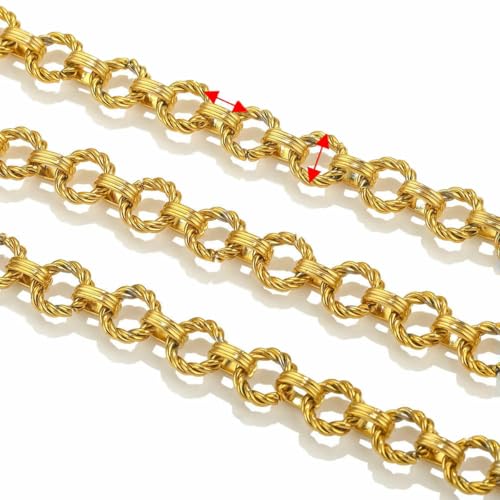1 Meter PVD vergoldeter Edelstahl dicke große schwere Ketten zur Schmuckherstellung Halskette Armband DIY Schmuckkette Finding-Z2198G 1 Meter PVD vergoldeter Edelstahl dicke große schwere Ketten zur Schmuckherstellung Halskette Armband DIY Schmuckkette Finding-Z2198G von SEDRGH