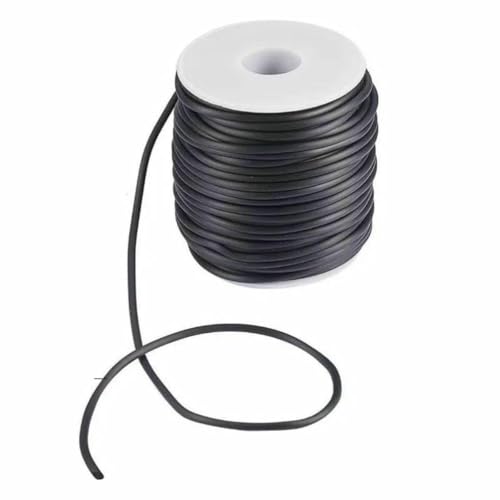 1 Rolle, 32,8 Yards, massive Gummischnur, runde elastische Schnur, schwarze Perlen, Bastelschnur, Stretchschnur für Heimwerkerarbeiten, 3,0 mm, 30 m, 1 Rolle 1 Rolle, 32,8 Yards, massive Gummischnur, runde elastische Schnur, schwarze Perlen, Bastelschnur, Stretchschnur für Heimwerkerarbeiten, 3,0 mm, 30 m, 1 Rolle von SEDRGH