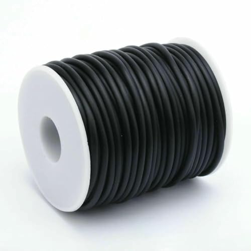 1 Rolle, 32,8 Yards, massive Gummischnur, runde elastische Schnur, schwarze Perlen, Bastelschnur, Stretchschnur für Heimwerkerarbeiten, 5 mm, 10 m, 1 Rolle 01 1 Rolle, 32,8 Yards, massive Gummischnur, runde elastische Schnur, schwarze Perlen, Bastelschnur, Stretchschnur für Heimwerkerarbeiten, 5 mm, 10 m, 1 Rolle 01 von SEDRGH