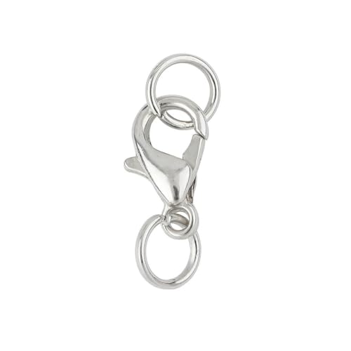 10 Satz/Los Metall-Karabinerhaken, Biegeringe, Endverbinder für DIY-Armband, Halskette, Ketten, Schnalle, Schmuckherstellung, Zubehör, 10 mm, Rhodium, 10er-Set 10 Satz/Los Metall-Karabinerhaken, Biegeringe, Endverbinder für DIY-Armband, Halskette, Ketten, Schnalle, Schmuckherstellung, Zubehör, 10 mm, Rhodium, 10er-Set von SEDRGH