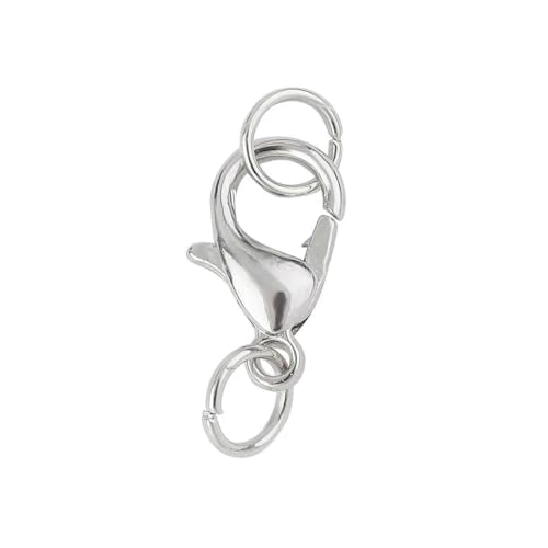 10 Satz/Los Metall-Karabinerhaken, Biegeringe, Endverbinder für DIY-Armband, Halskette, Ketten, Schnalle, Schmuckherstellung, Zubehör, 12 mm, Rhodium, 10er-Set 10 Satz/Los Metall-Karabinerhaken, Biegeringe, Endverbinder für DIY-Armband, Halskette, Ketten, Schnalle, Schmuckherstellung, Zubehör, 12 mm, Rhodium, 10er-Set von SEDRGH