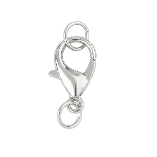 10 Satz/Los Metall-Karabinerhaken Biegeringe Endverbinder für DIY-Armband Halskette Ketten Schnalle Schmuckherstellung Zubehör-14,0 mm Rhodium-30set 10 Satz/Los Metall-Karabinerhaken Biegeringe Endverbinder für DIY-Armband Halskette Ketten Schnalle Schmuckherstellung Zubehör-14,0 mm Rhodium-30set von SEDRGH